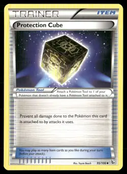 2014 XY Flashfire Set Pokemon Card 095 Protection Cube LP - Image 1