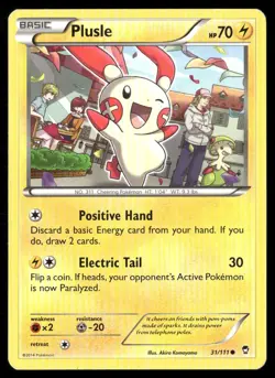 2014 Furious Fists Set Pokemon Card 031 Plusle LP - Image 1