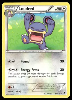 2014 Phantom Forces Set Pokemon Card 084 Loudred LP - Image 1