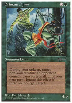 Magic the Gathering ERHNAM DJINN Chronicles 1995 WOTC Green Light Play - Image 1