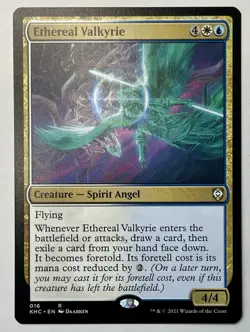 MTG Commander Kaldheim R Ethereal Valkyrie #016 M/NM - Image 1