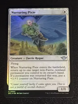 MTG Outlaws of Thunder Junction Nurturing Pixie Foil 0020 NM - Image 1