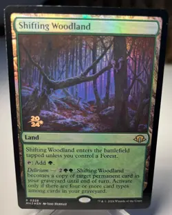 Magic MTG - Shifting Woodland *Prerelease Stamped Foil* Modern Horizons III NM - Image 1