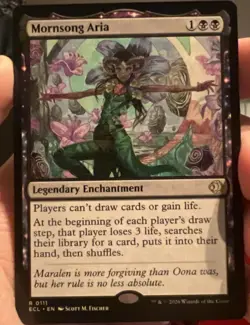 Mornsong Aria Lorwyn Eclipsed Rare MTG Tutor Legendary Enchantment - Image 1