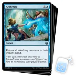 AETHERIZE X4 Iconic Masters Magic MTG MINT CARD - Image 1