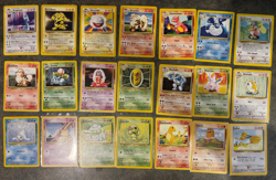 Pokemon Game 1999 4th Print (UK) Base Set Partial Non Holo Set 62/86 cards NM/LP - Image 1