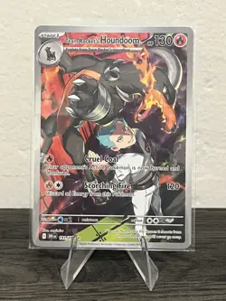 Team Rocket's Houndoom 191/182 Illustration Rare Destined Rivals Pokemon NM - Image 1