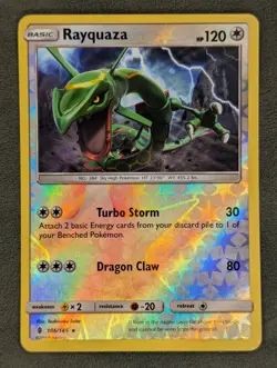 Rayquaza 106/145 Pokemon TCG Rare SM - Guardians Rising Near Mint - Image 1