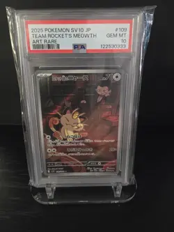PSA 10 2025 POKEMON JAPANESE GLORY OF TEAM ROCKET | AR TEAM ROCKET'S MEOWTH 109 - Image 1