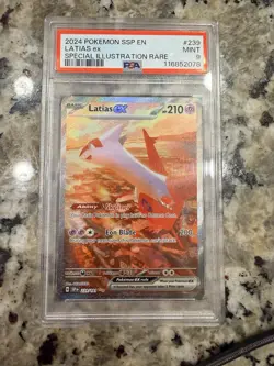 Pokemon Latias EX TCG Surging Sparks Scarlet & Violet PSA 9 Mint 239/191 - Image 1