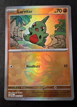Pokemon TCG - Larvitar (Master Ball Pattern) Common SV: Prismatic 047/131 NM - Image 1