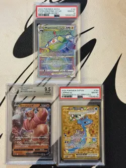 3 Pokemon Slab Lot - Magnezone Rainbow PSA 10, Conkeldurr BGS 9.5 Lapras 8 - Image 1