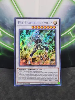 Yugioh PSY-Framelord Omega HSRD-EN035 Secret Rare 1st Edition NM - Image 1