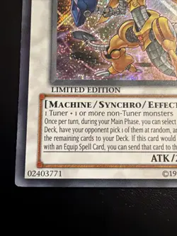 Power Tool Dragon CT06-EN001 Secret Rare Limited Edition Vintage Yugioh - Image 5