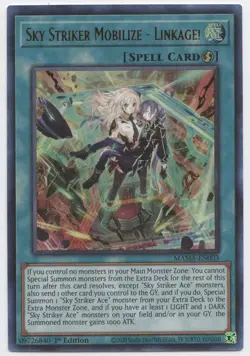 MAMA-EN003 Sky Striker Mobilize - Linkage! Ultra Rare 1st Edition NM YuGiOh TCG - Image 1