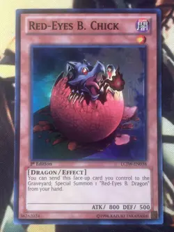Yugioh: Red-Eyes B. Chick - LCJW-EN038 - Super Rare - 1st Edition - LP - Image 1