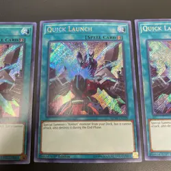Yugioh - Quick Launch MP18-EN139 1st Edition SECRET NM X3 - PLAYSET CIBR - Image 3