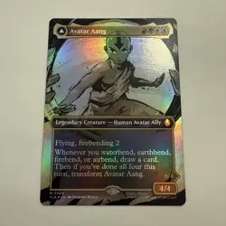 Avatar Aang FOIL Borderless 308 Avatar TLA MTG Mythic Unplayed Mint Headliner NM - Image 1