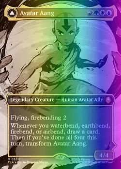 MTG Magic the Gathering Avatar Aang (308/447) Avatar The Last Airbender NM FOIL - Image 1