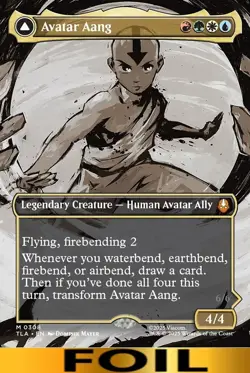 1x - Avatar Aang - FOIL BORDERLESS #308 - Avatar: The Last Airbender - NM MTG - Image 1