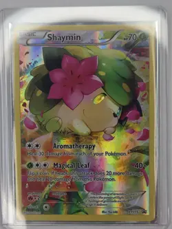 2016 Shaymin XY115 Black Star Promo Full Art Pokemon Card HP/MP - Image 2