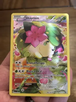 Pokemon Shaymin XY115 Black Star Promo Full Art Card TCG Holo Foil Rare Card - Image 1