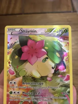 Pokemon Shaymin XY115 Black Star Promo Full Art Card TCG Holo Foil Rare Card - Image 2