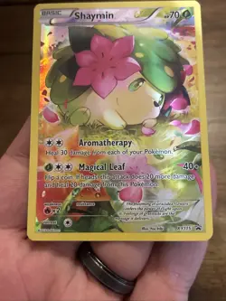 Pokemon Shaymin XY115 Black Star Promo Full Art Card TCG Holo Foil Rare Card - Image 3