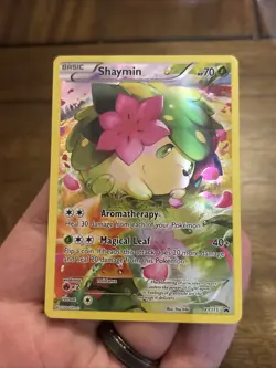 Pokemon Shaymin XY115 Black Star Promo Full Art Card TCG Holo Foil Rare Card - Image 4