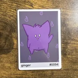 Near Mint Pookiemoot Ginger Gengar #0094 Derp Pokemon Fan Art Card - Image 1