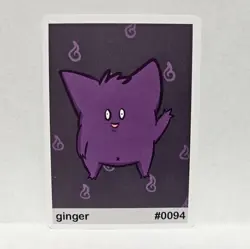Pookiemoot Ginger #94 Gengar Parody Card Fan Art Derpy - Image 1