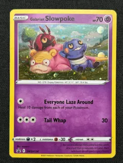 🔮 2021 Pokemon Evolving Skies SWSH126 Galarian Slowpoke Cosmos Black Star Promo - Image 3