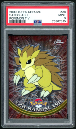 PSA 9 Topps Chrome Series 1 Sandslash #28 Pokemon Cards 2000 🔥 - Image 1