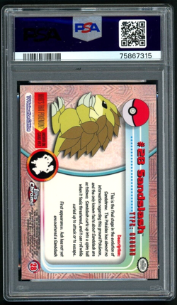 PSA 9 Topps Chrome Series 1 Sandslash #28 Pokemon Cards 2000 🔥 - Image 2