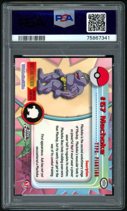 PSA 9 Topps Chrome Series 1 Machoke #67 Pokemon Cards 2000 🔥 - Image 2