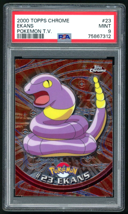 PSA 9 Topps Chrome Series 1 Ekans #23 Pokemon Cards 2000 🔥 - Image 1