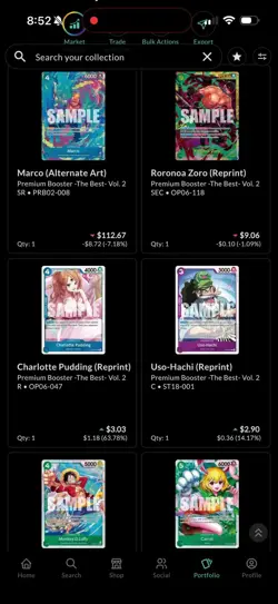 ONE PIECE MARCO SR PRB02-008 + CARD LOT - NM/M - Image 2