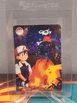 Pokemon Vintage Vending Prism Sticker Card #335 Ash Pikachu - Image 3