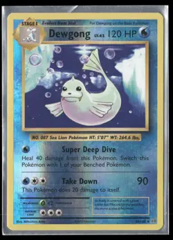 2016 Evolutions Set Pokemon Card 029 Dewgong Reverse Foil LP - Image 1