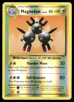 2016 Evolutions Set Pokemon Card 038 Magneton Reverse Foil LP - Image 1