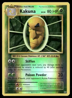 2016 Evolutions Set Pokemon Card 006 Kakuna Reverse Foil LP - Image 1
