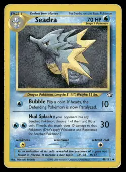 2000 Neo Genesis set Pokemon card 048 Seadra HP - Image 1