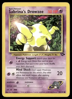 2000 Gym Challenge set Pokemon card 095 Sabrina's Drowzee HP - Image 1