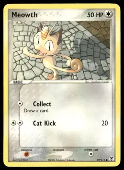 2004 EX FireRed & LeafGreen Set Pokemon Card 069 Meowth LP - Image 1