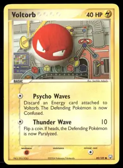 2004 EX Team Rocket Returns Set Pokemon Card 080 Voltorb HP - Image 1