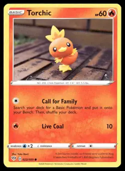 2020 Darkness Ablaze Set Pokemon Card 022 Torchic - Image 1
