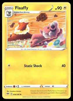 2020 Darkness Ablaze Set Pokemon Card 056 Flaaffy - Image 1