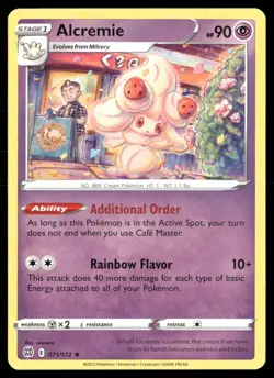 2022 Brilliant Stars Set Pokemon Card 071 Alcremie - Image 1