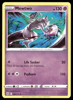 2022 Brilliant Stars Set Pokemon Card 056 Mewtwo - Image 1