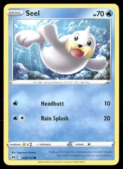 2023 Crown Zenith Set Pokemon Card 029 Seel - Image 1